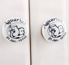 Aquarius Flat Ceramic Knob